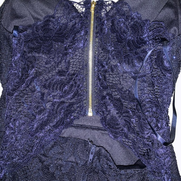 blue sparkled cocktail dress - Picture 3 of 5